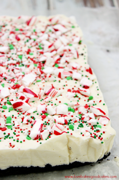 This White Chocolate Peppermint Fudge is a decadent, but easy, fudge recipe perfect for the holiday season. It also makes a great gift idea!